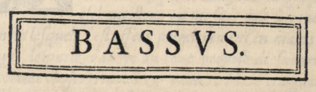 An illustration from Livre de melanges de C. le Jeune. Bassus., 1585, leaf 10
