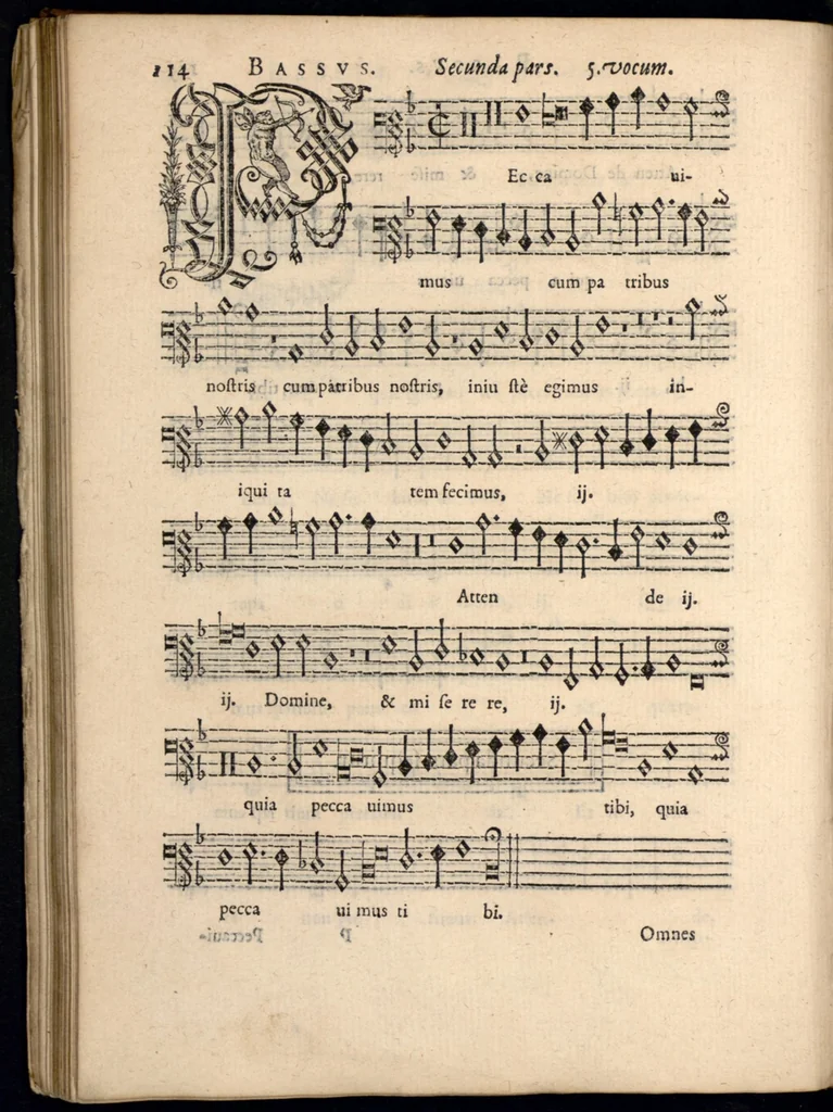 An illustration from Livre de melanges de C. le Jeune. Bassus., 1585, leaf 131