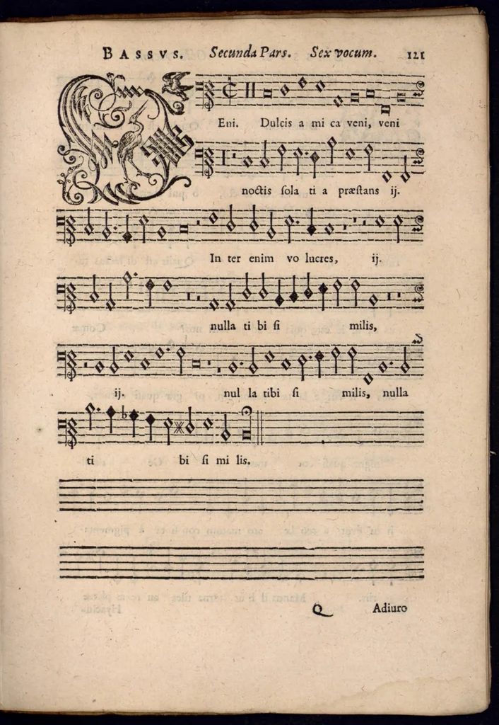 An illustration from Livre de melanges de C. le Jeune. Bassus., 1585, leaf 138