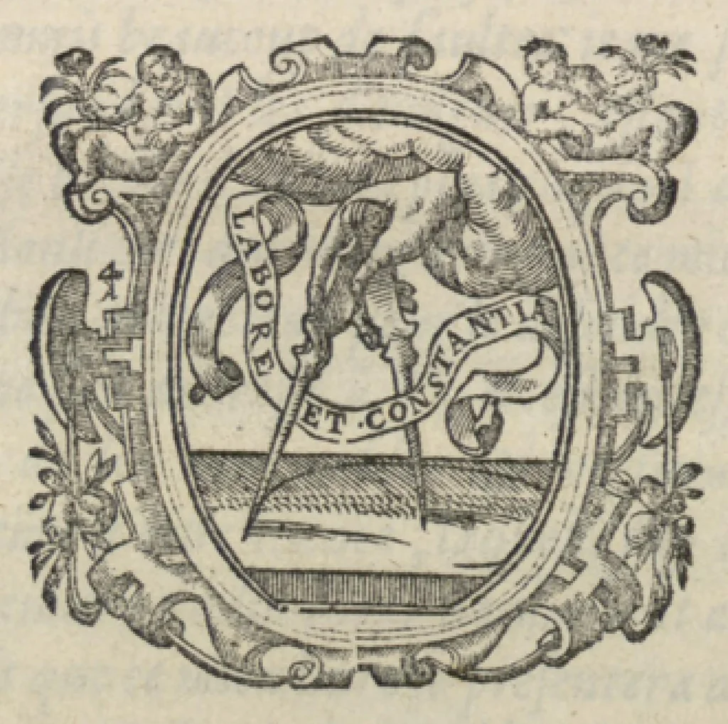 An illustration from Livre de melanges de C. le Jeune. Superius., 1585, leaf 10