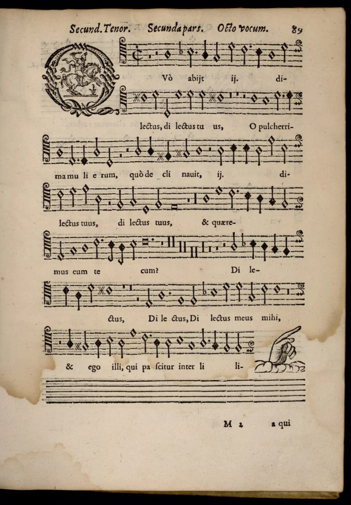 An illustration from Livre de melanges de C. le Jeune. Quinta pars., 1585, leaf 108