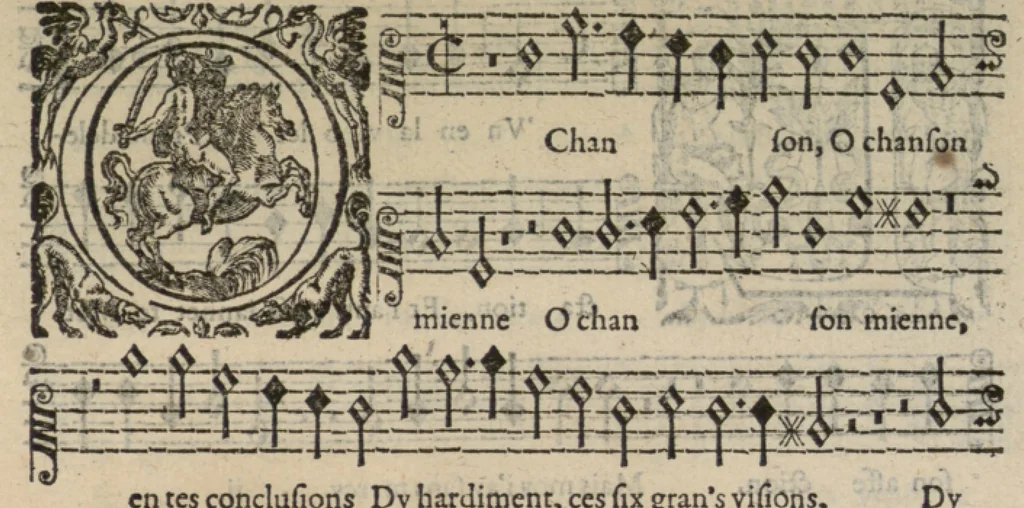 An illustration from Livre de melanges de C. le Jeune. Sexta pars, 1585, leaf 12