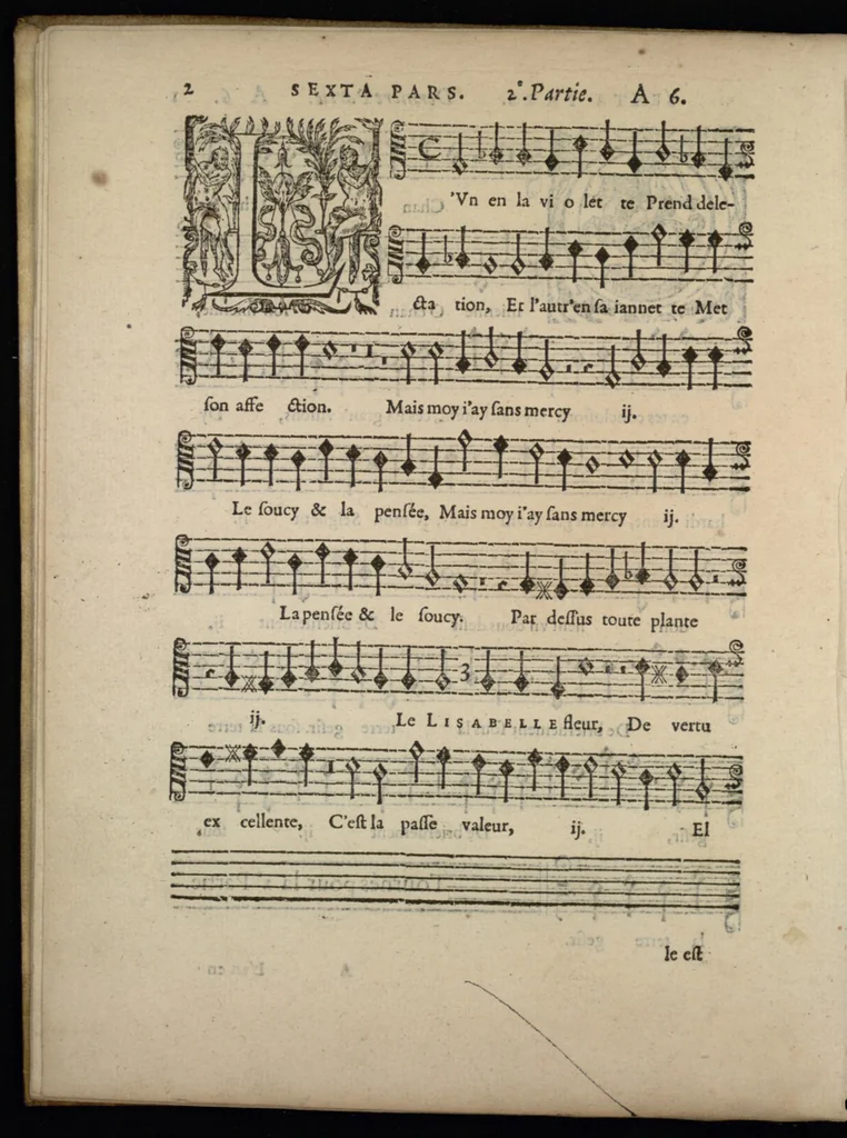 An illustration from Livre de melanges de C. le Jeune. Sexta pars, 1585, leaf 13