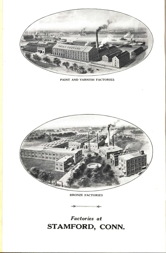 An illustration from Baer brothers paints, enamels, varnishes, shellacs, gold and aluminum bronzes and leaf., 1920, leaf 3