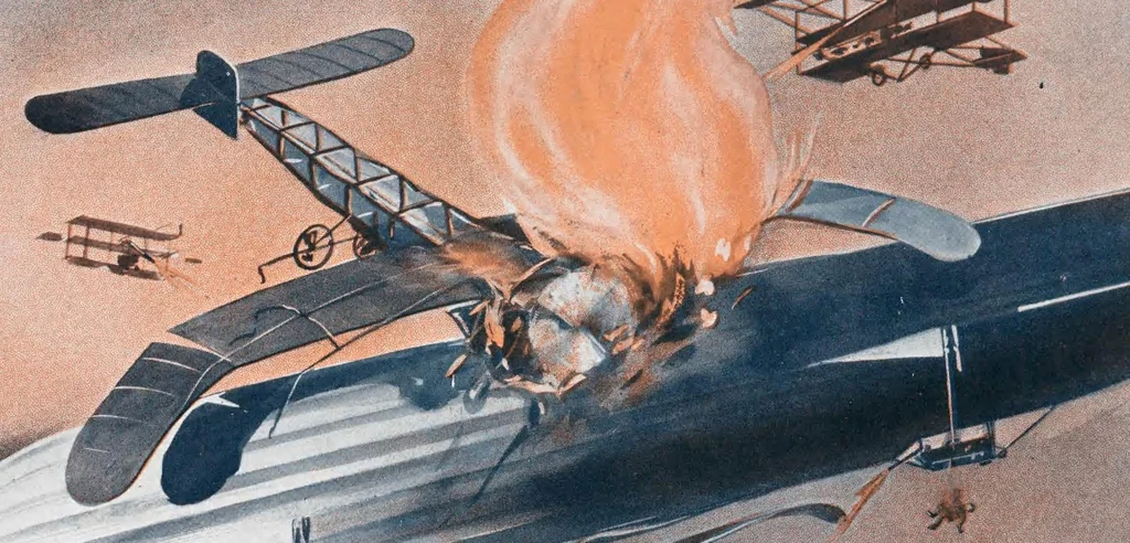 An illustration from Battle in the sky, 1915, leaf 1
