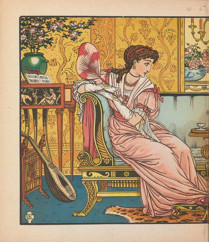 An illustration from Beauty and the beast, 1874, leaf 12