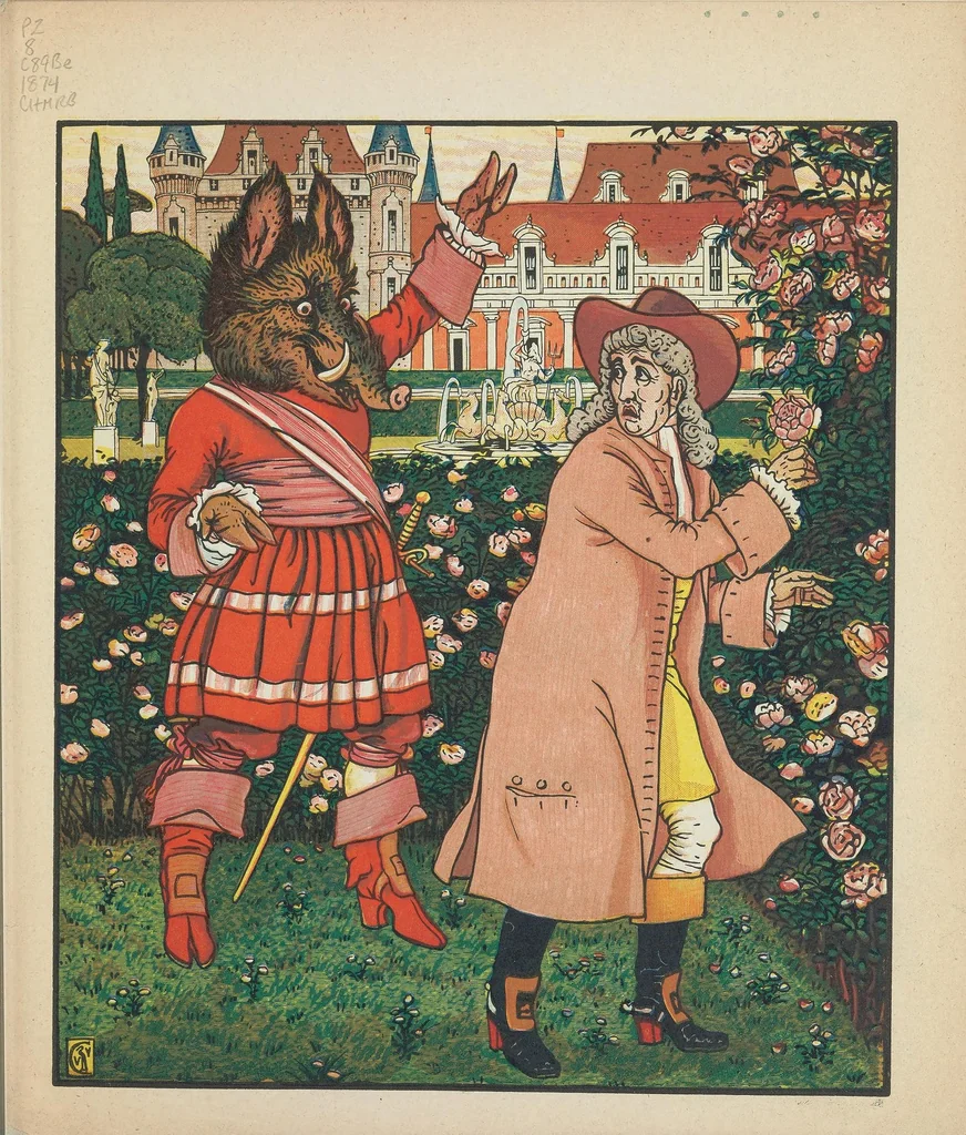 An illustration from Beauty and the beast, 1874, leaf 3