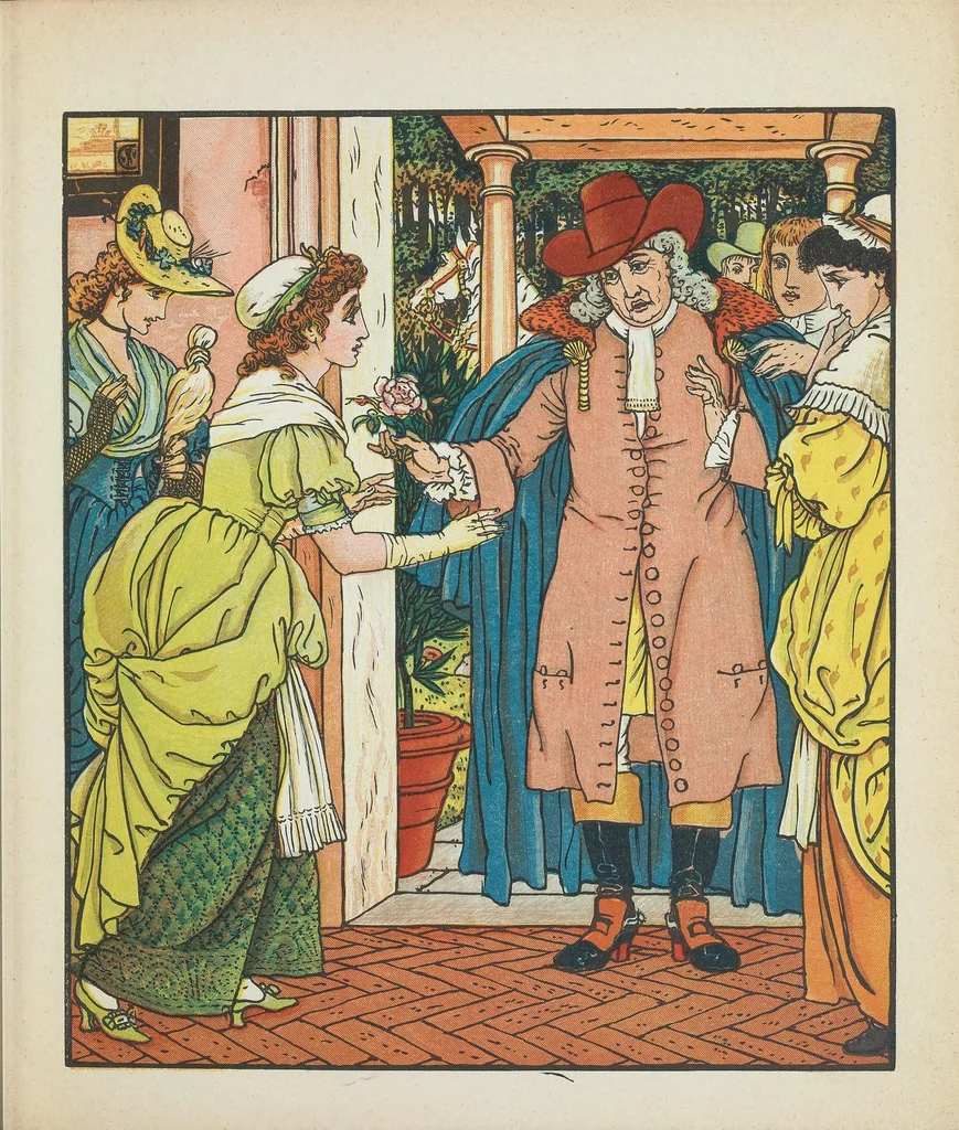 An illustration from Beauty and the beast, 1874, leaf 7