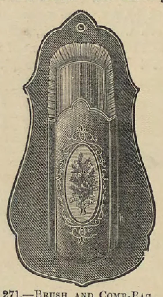 An illustration from Beeton's book of needlework : consisting of Ladies' lace book, Crochet patterns, Ornamental needlework, Macrame lace, Children's fancy book, Church embroidery, Drawn linen work, 1800, leaf 247
