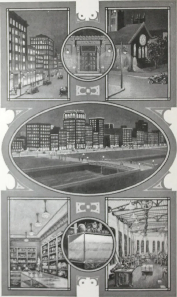 An illustration from Benjamin Electric Mfg. Co., manufacturers, wireless clusters and lighting specialties., 1912, leaf 3