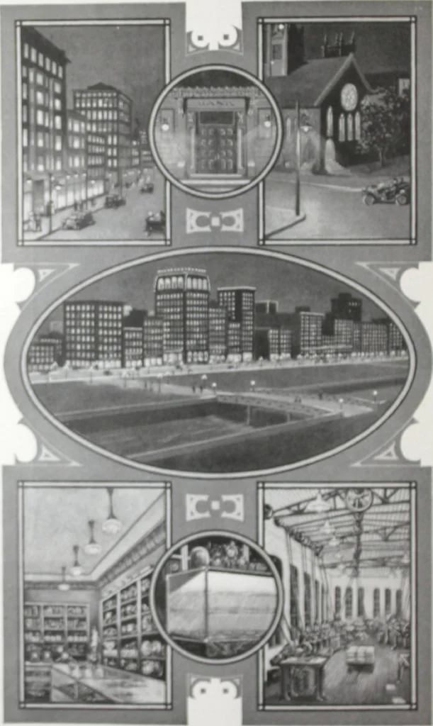 An illustration from Benjamin Electric Mfg. Co., manufacturers, wireless clusters and lighting specialties., 1912, leaf 3