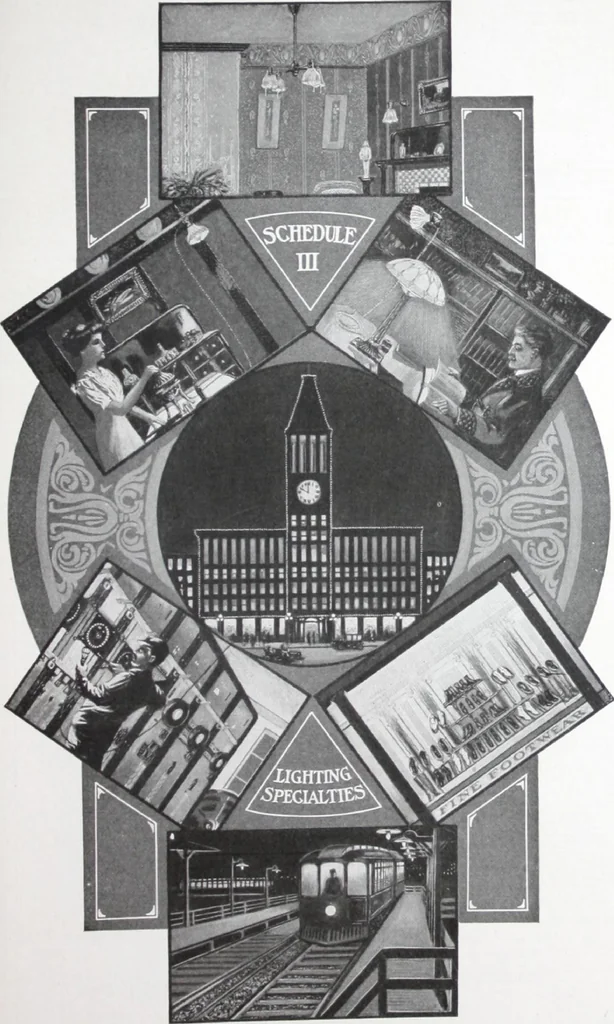 An illustration from Benjamin Electric Mfg. Co., manufacturers, wireless clusters and lighting specialties., 1912, leaf 46