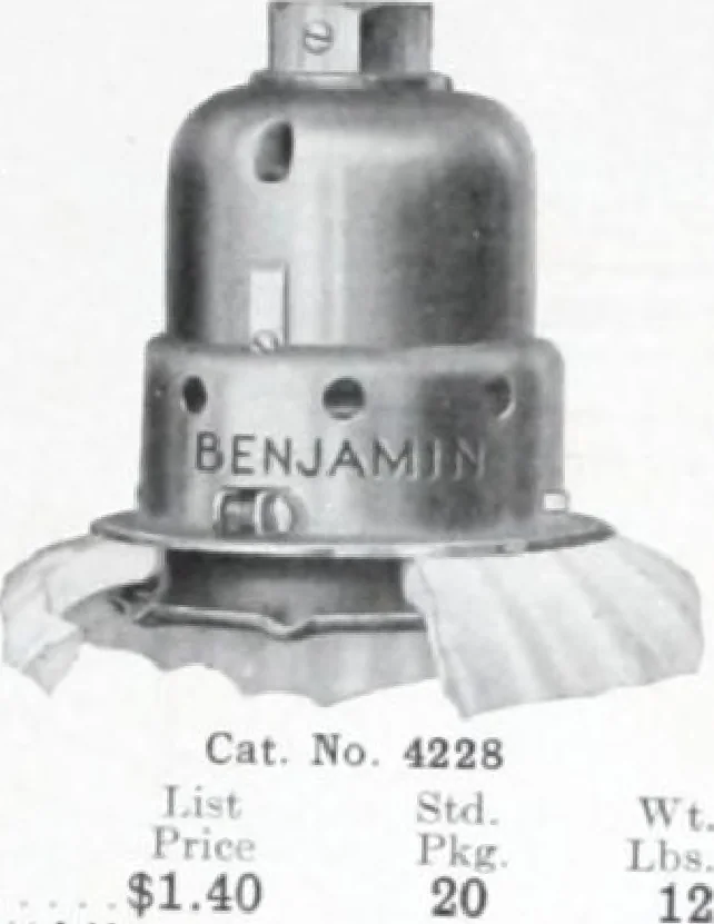 An illustration from Benjamin Electric Mfg. Co., manufacturers, wireless clusters and lighting specialties., 1912, leaf 56