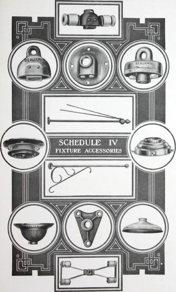 An illustration from Benjamin Electric Mfg. Co., manufacturers, wireless clusters and lighting specialties., 1912, leaf 62