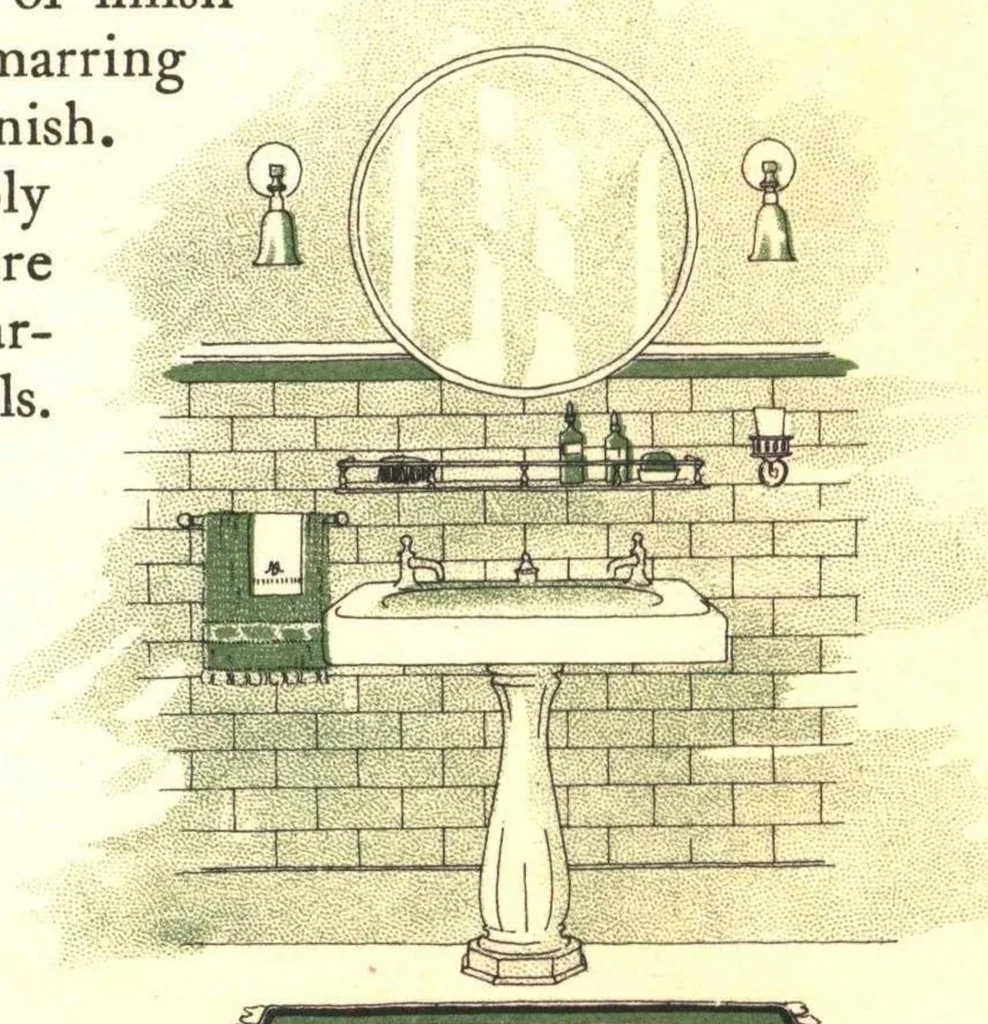 An illustration from Beautiful homes: hints on wood finishing and interior decorating., 1919, leaf 17