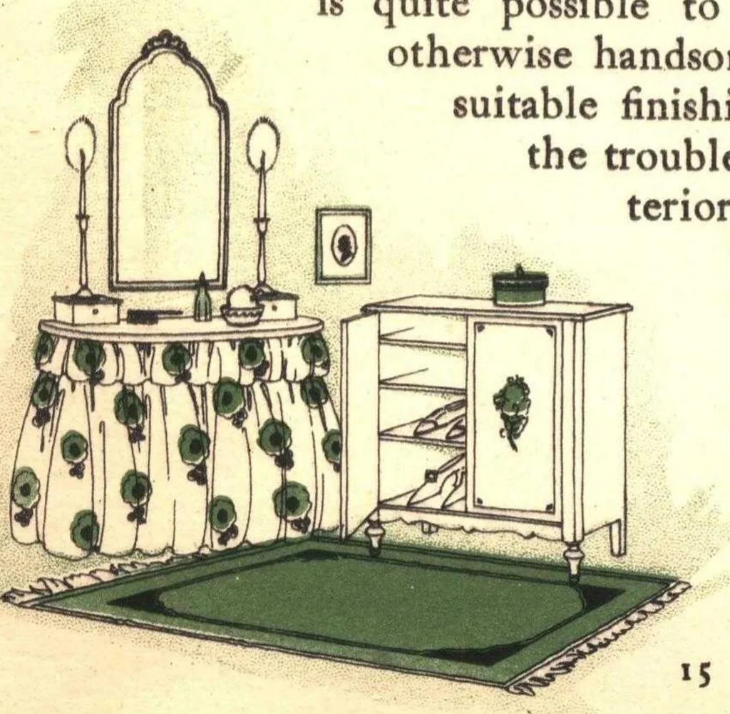 An illustration from Beautiful homes: hints on wood finishing and interior decorating., 1919, leaf 19