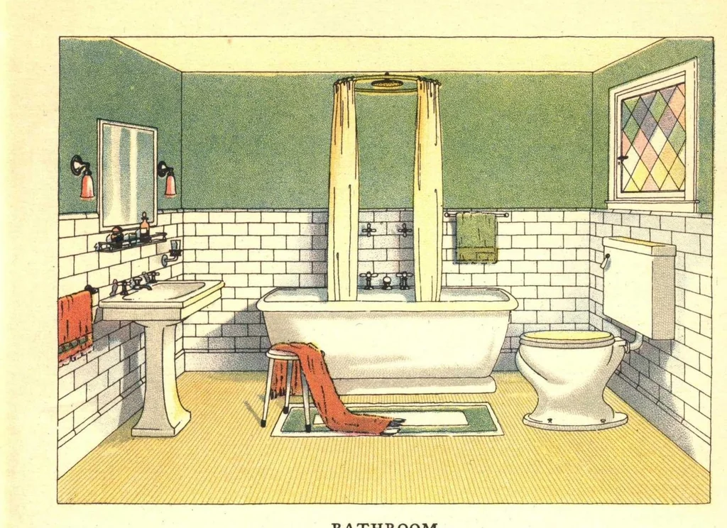 An illustration from Beautiful homes: hints on wood finishing and interior decorating., 1919, leaf 21