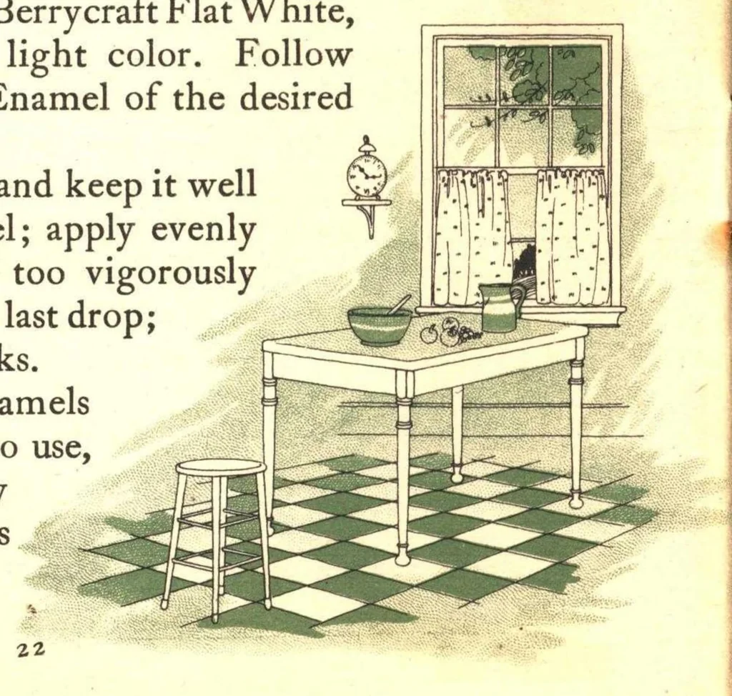 An illustration from Beautiful homes: hints on wood finishing and interior decorating., 1919, leaf 26