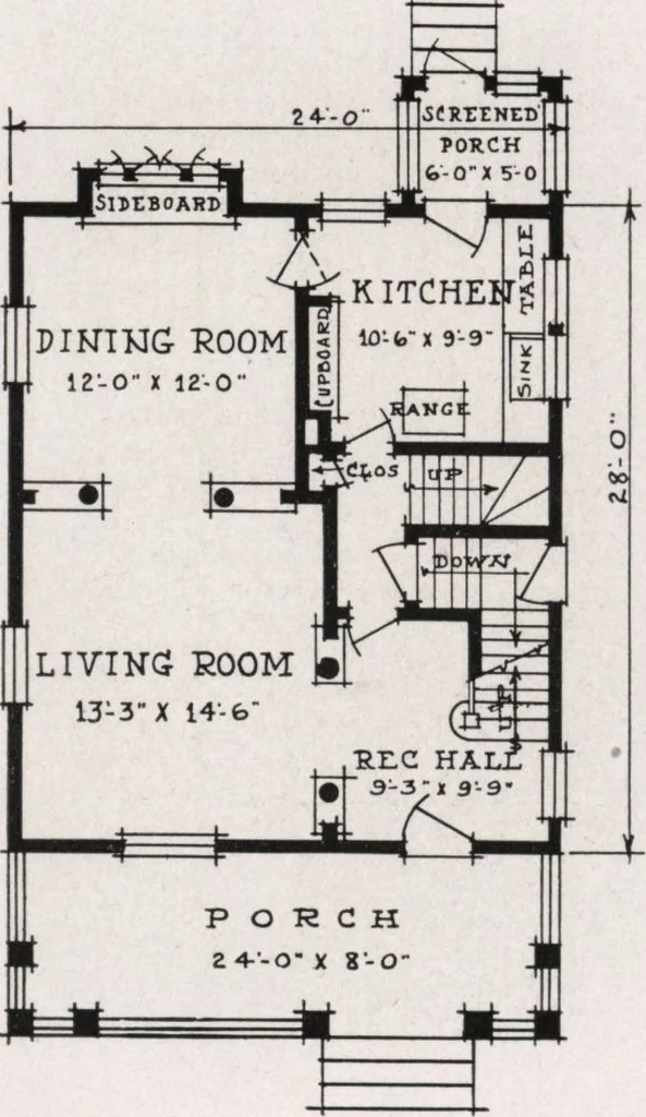 An illustration from Better built homes volume II, 1917, leaf 37