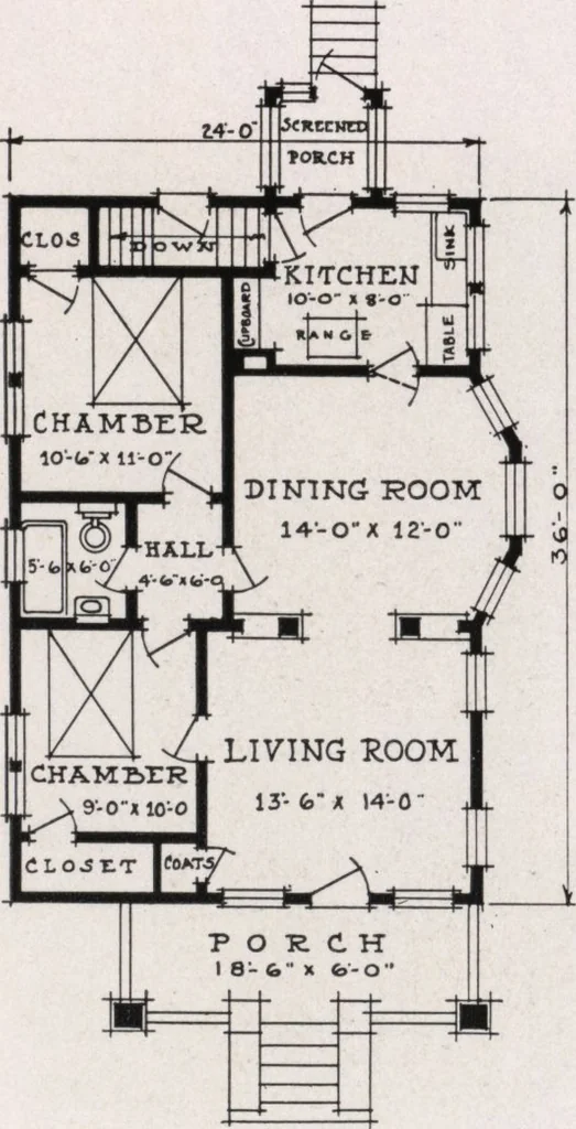 An illustration from Better built homes volume II, 1917, leaf 45