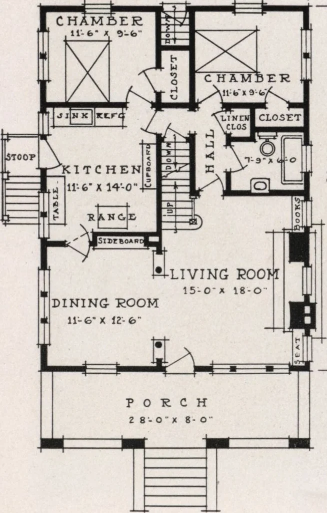 An illustration from Better built homes volume II, 1917, leaf 49
