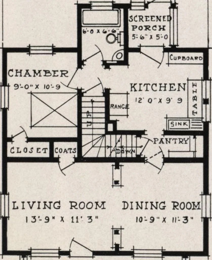 An illustration from Better built homes volume II, 1917, leaf 61