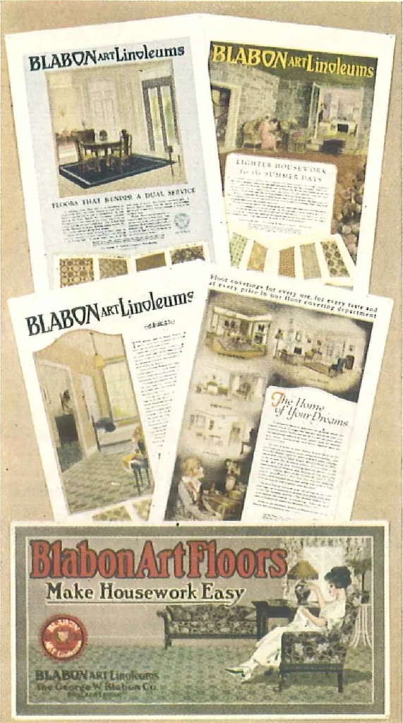 An illustration from Blabon art linoleum styles for 1921., 1921, leaf 7