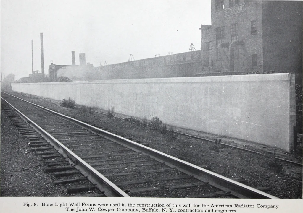 An illustration from Blawforms for light walls and foundations, 1919, leaf 11