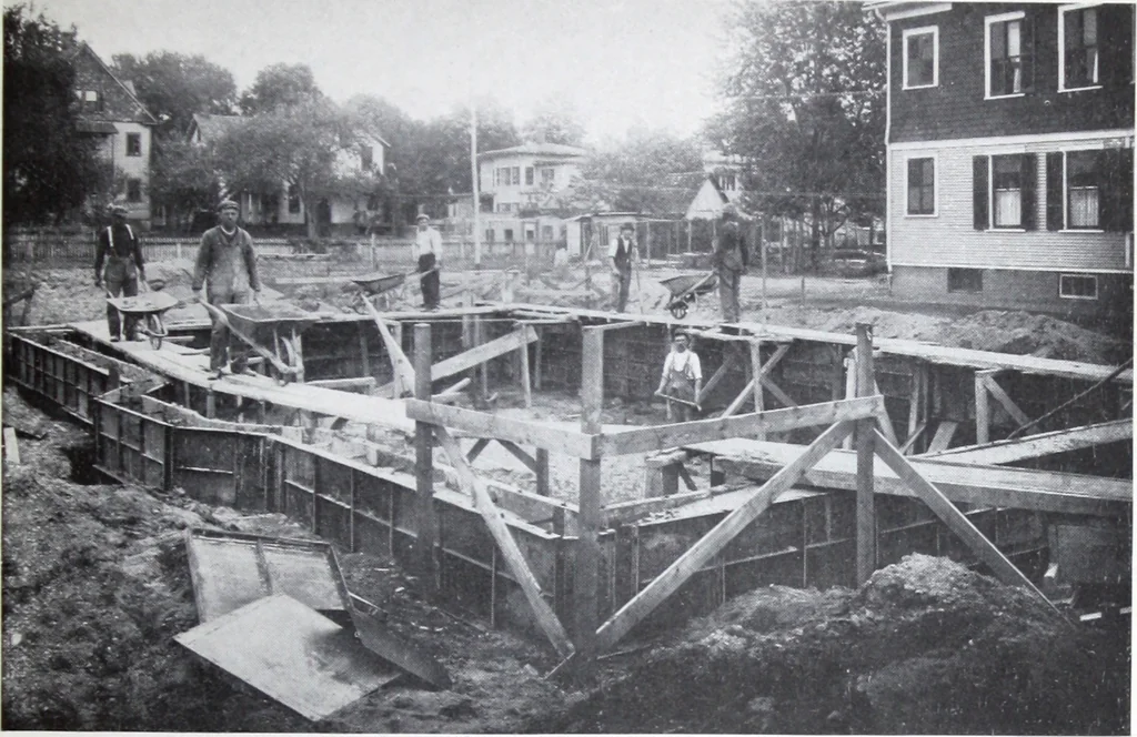 An illustration from Blawforms for light walls and foundations, 1919, leaf 16