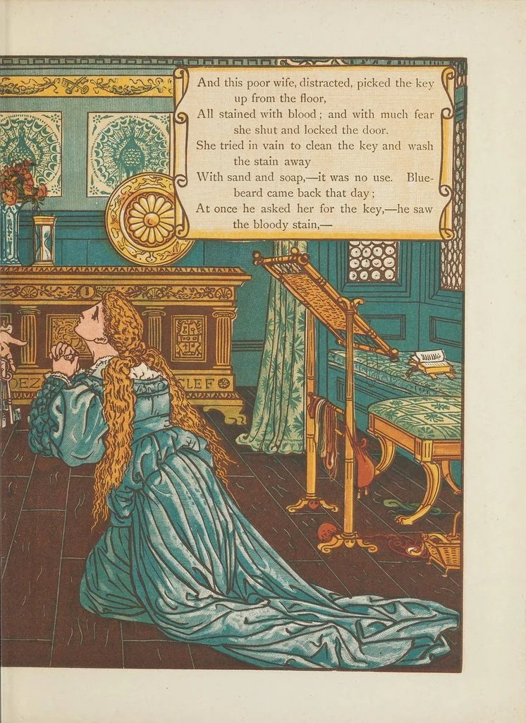 An illustration from Bluebeard, 1873, leaf 9