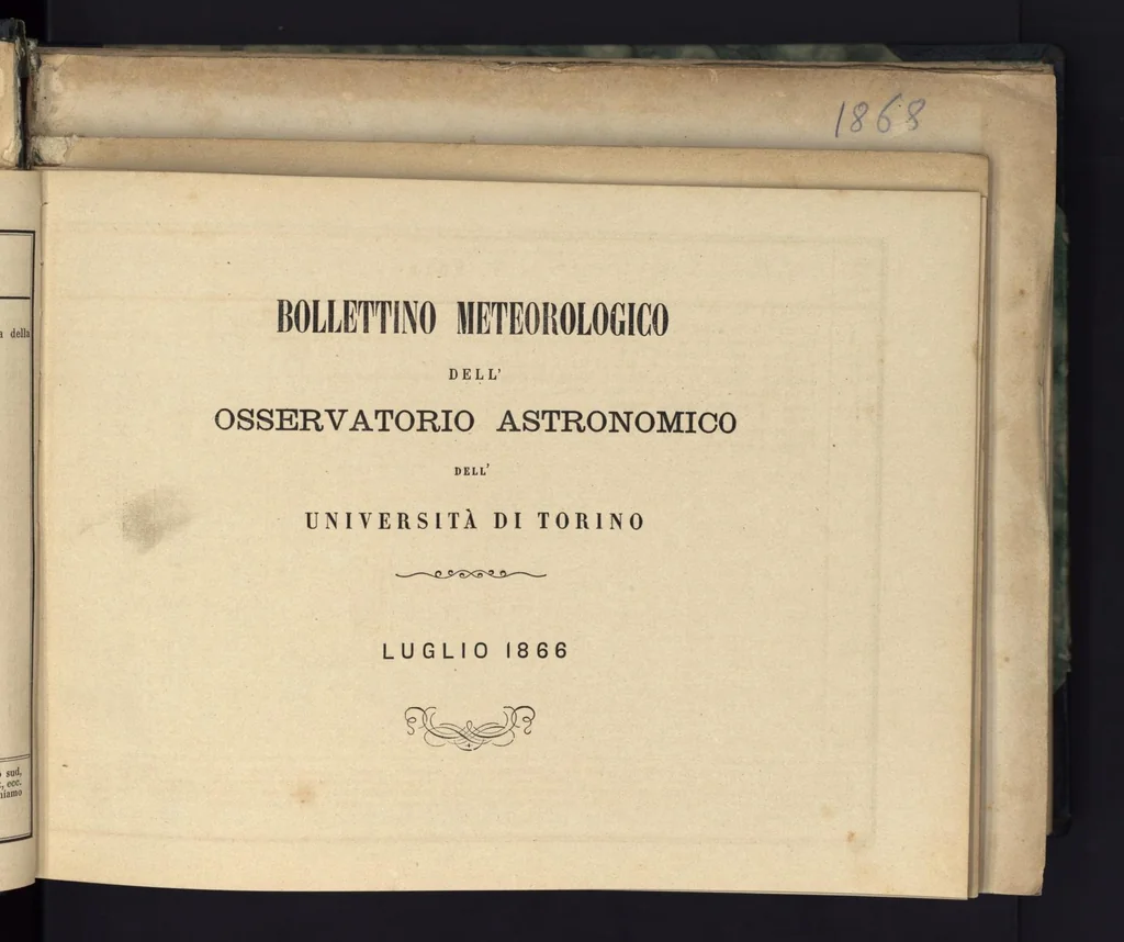 An illustration from Bollettino meteorologico ed astronomico del Regio Osservatorio dell'Università di Torino, 1866 (vol. 1), 1866, leaf 18