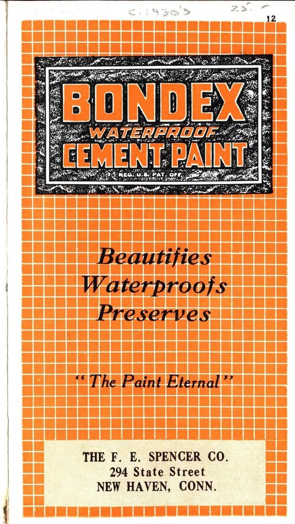An illustration from Bondex waterproof cement paint., 1920, leaf 0