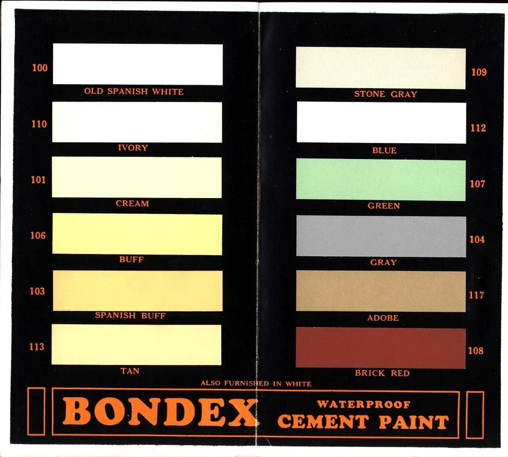 An illustration from Bondex waterproof cement paint., 1920, leaf 1