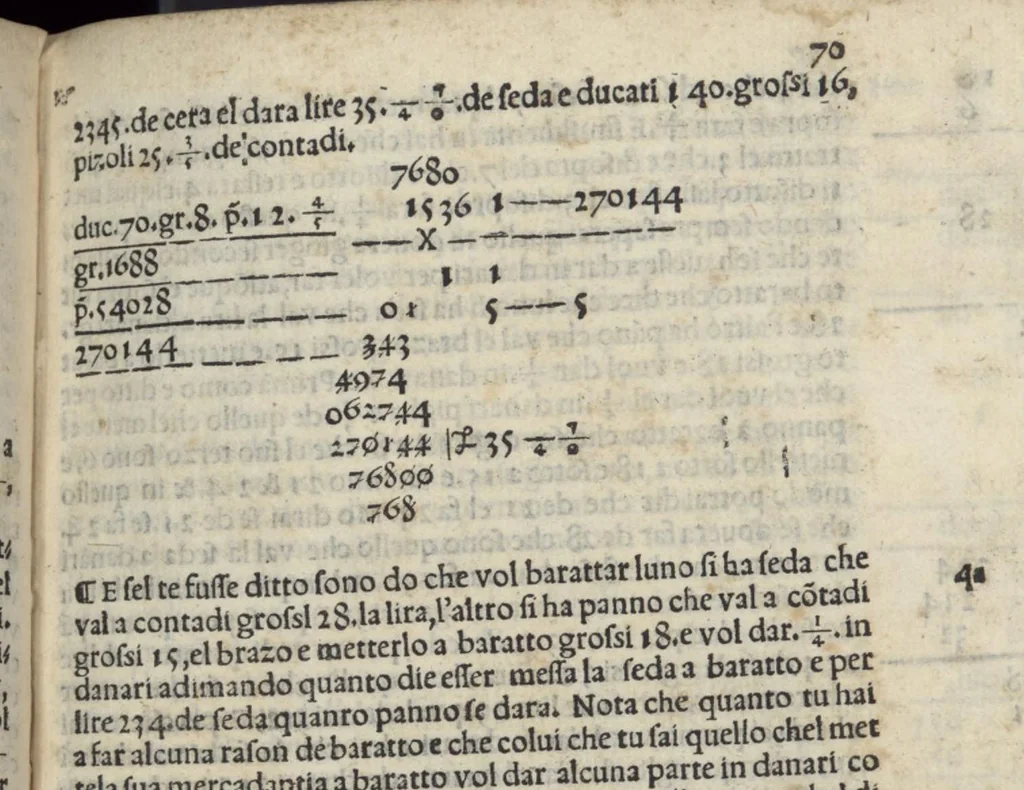 An illustration from Libro de abacho, 1561, leaf 122
