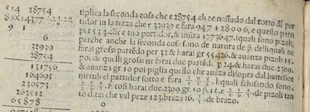 An illustration from Libro de abacho, 1561, leaf 81