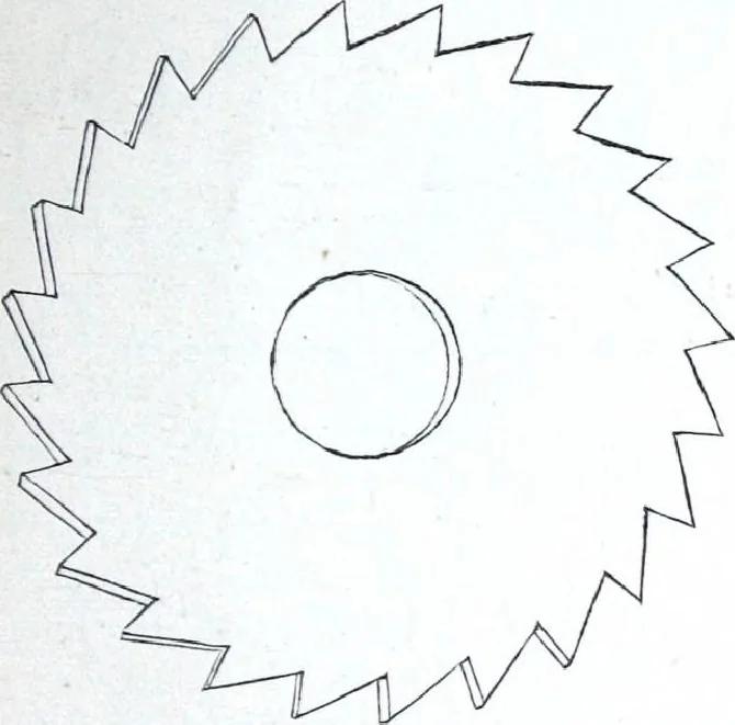 An illustration from Boult's carving, paneling, moulding and dovetailing machine for shaping, edge moulding, surface moulding, moulding scroll or fret work, paneling, dovetailing, etc, 1880, leaf 20