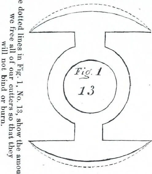 An illustration from Boult's carving, paneling, moulding and dovetailing machine for shaping, edge moulding, surface moulding, moulding scroll or fret work, paneling, dovetailing, etc, 1880, leaf 20