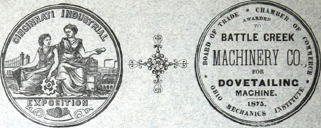 An illustration from Boult's carving, paneling, moulding and dovetailing machine for shaping, edge moulding, surface moulding, moulding scroll or fret work, paneling, dovetailing, etc, 1880, leaf 35
