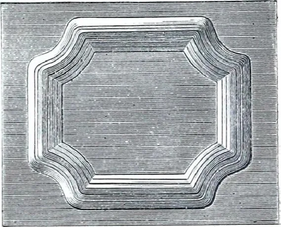 An illustration from Boult's carving, paneling, moulding and dovetailing machine for shaping, edge moulding, surface moulding, moulding scroll or fret work, paneling, dovetailing, etc, 1880, leaf 6