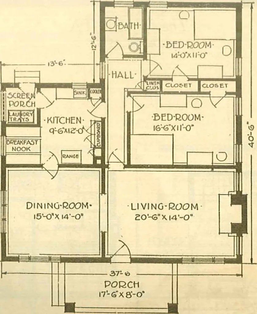 An illustration from Brick homes, 1922, leaf 10