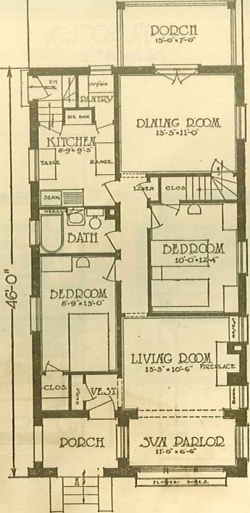 An illustration from Brick homes, 1922, leaf 13