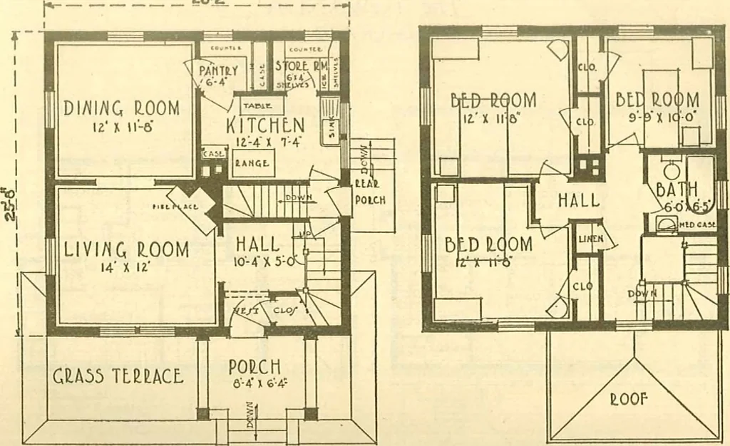 An illustration from Brick homes, 1922, leaf 22