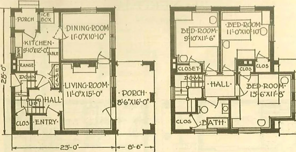 An illustration from Brick homes, 1922, leaf 27