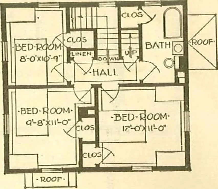An illustration from Brick homes, 1922, leaf 32