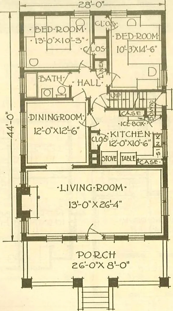 An illustration from Brick homes, 1922, leaf 36