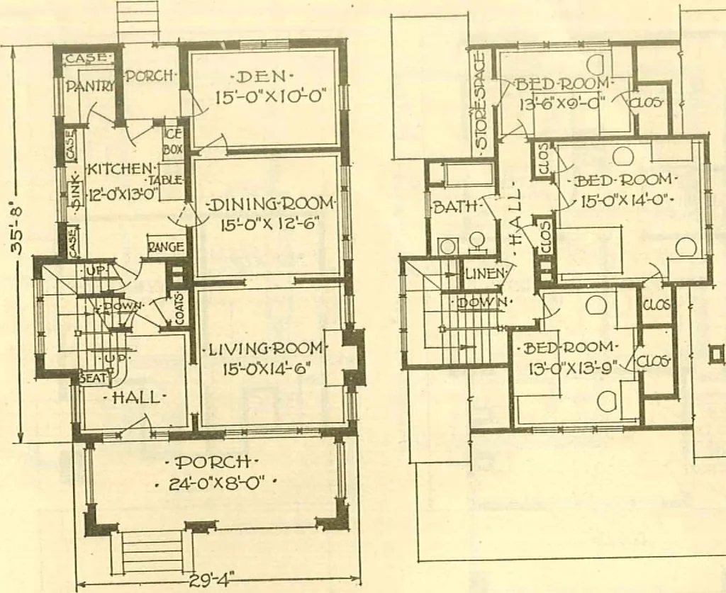 An illustration from Brick homes, 1922, leaf 38