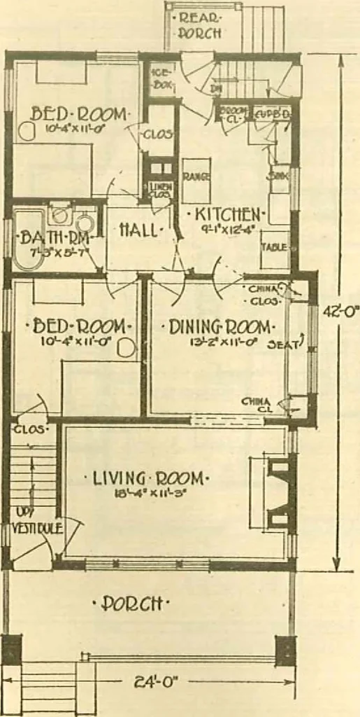 An illustration from Brick homes, 1922, leaf 39