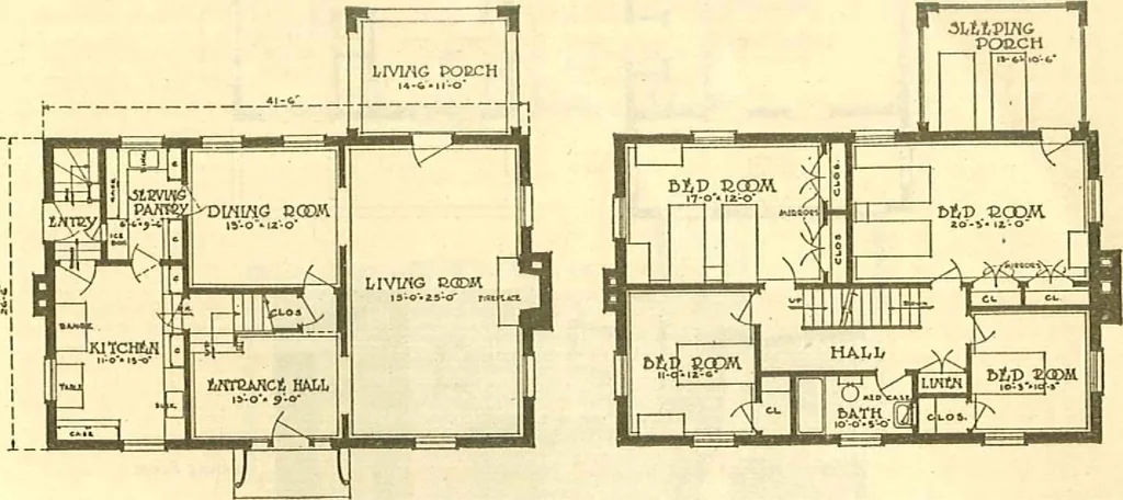An illustration from Brick homes, 1922, leaf 42