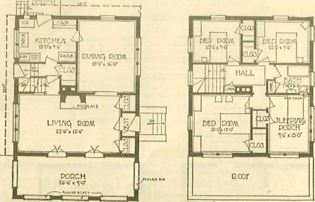 An illustration from Brick homes, 1922, leaf 43