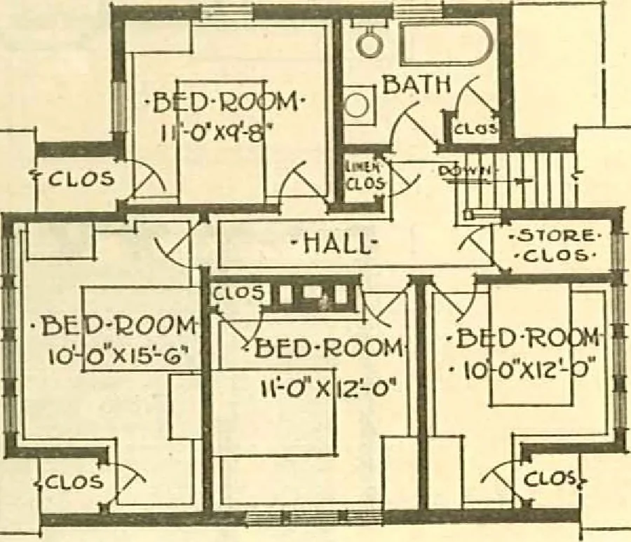 An illustration from Brick homes, 1922, leaf 45
